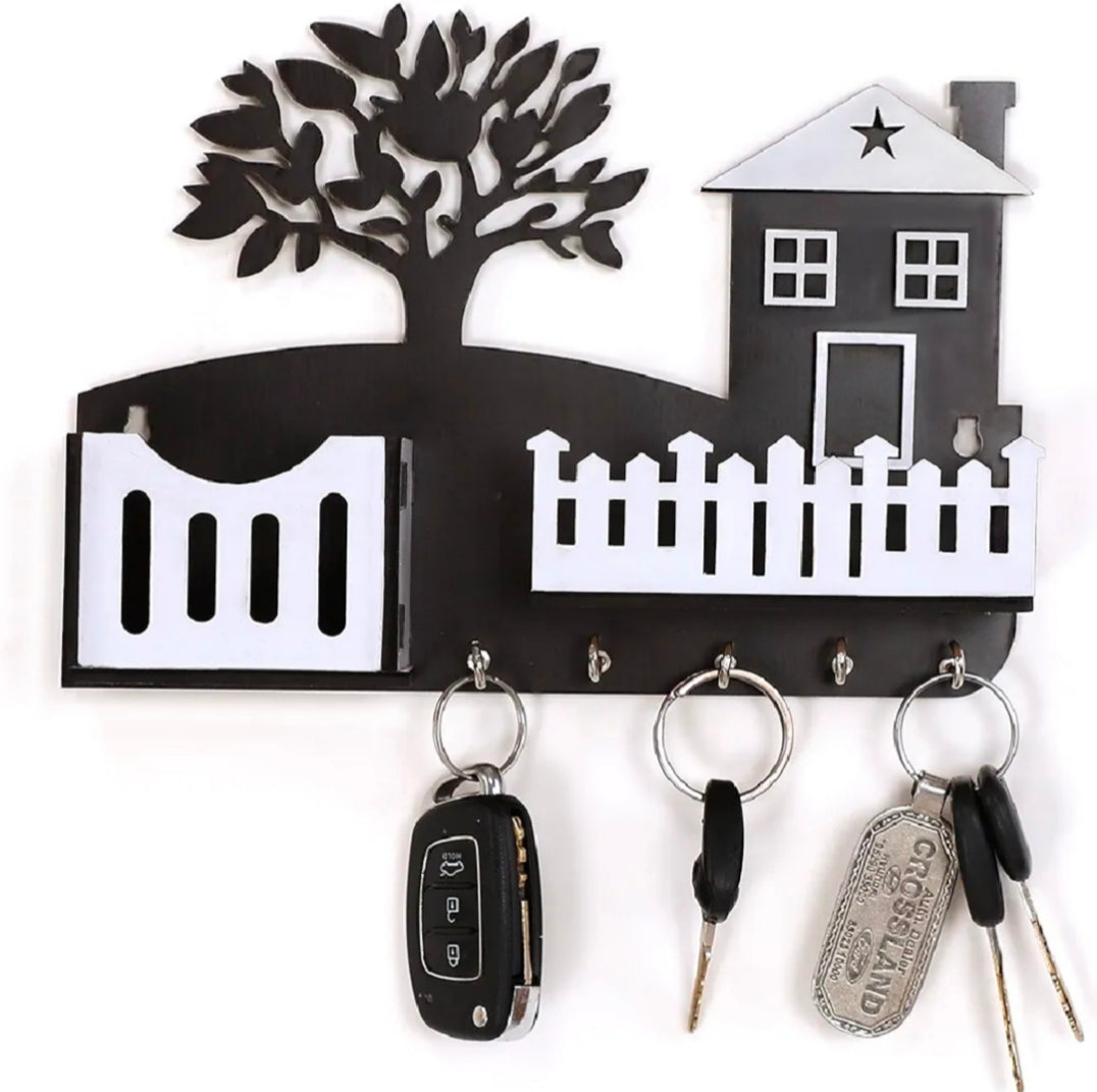 wooden key holders with mobile stand